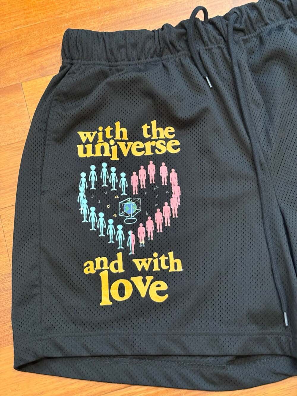 Coney Island Picnic With The Universe Graphic Mesh Shorts Black XXL - Picture 2 of 7